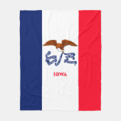 Couverture Polaire Conception de drapeau d'état de l'Iowa (Devant)