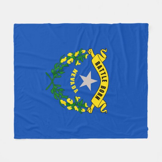 Couverture Polaire Conception de drapeau d'état du Nevada (Devant (Horizontal))