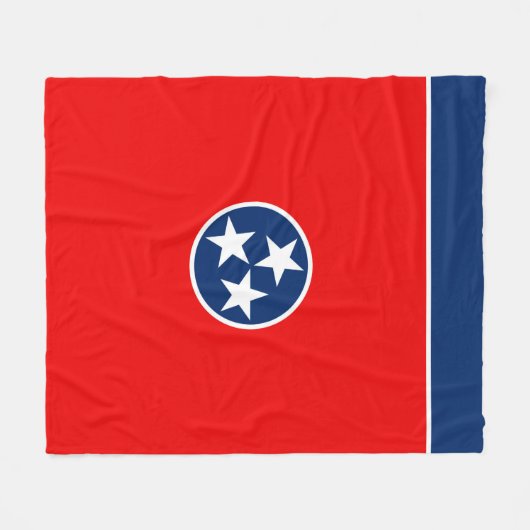 Couverture Polaire Conception de drapeau d'état du Tennessee (Devant (Horizontal))