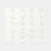 Couverture Polaire Conception de feuille de Monstera en or. (Devant (Horizontal))
