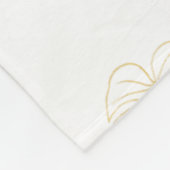 Couverture Polaire Conception de feuille de Monstera en or. (Coin)