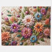 Couverture Polaire Conception de fleurs en surface (Devant (Horizontal))