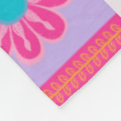 Couverture Polaire Conception de fleurs vibrantes en fleurs (Coin)