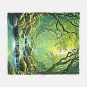 Couverture Polaire Conception de flux forestiers enchantés (Devant (Horizontal))
