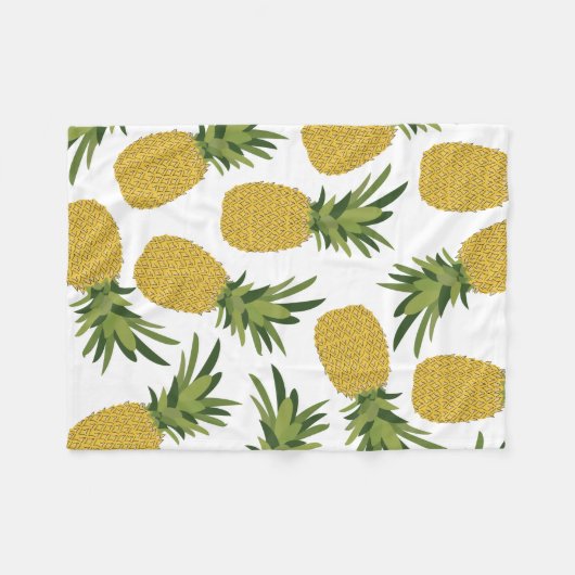 Couverture Polaire Conception de fruits tropicaux ananas (Devant (Horizontal))
