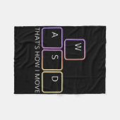 Couverture Polaire Conception de jeu Wasd - Graphique de clavier de j (Devant (Horizontal))