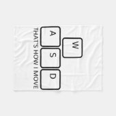 Couverture Polaire Conception de jeu Wasd - Graphique de clavier de j (Devant (Horizontal))