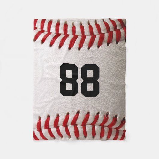 Couverture Polaire Conception de joueur de baseball avec numéro de ma (Devant)