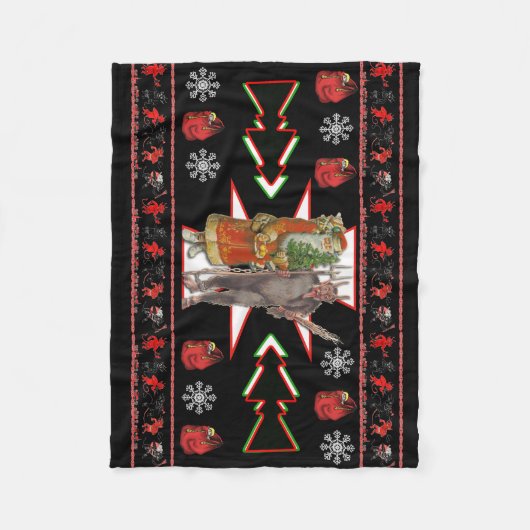 Couverture Polaire Conception de Krampus de Noël de sud-ouest (Devant)