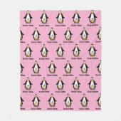 Couverture Polaire Conception de la famille de manchots de la maman l (Devant)