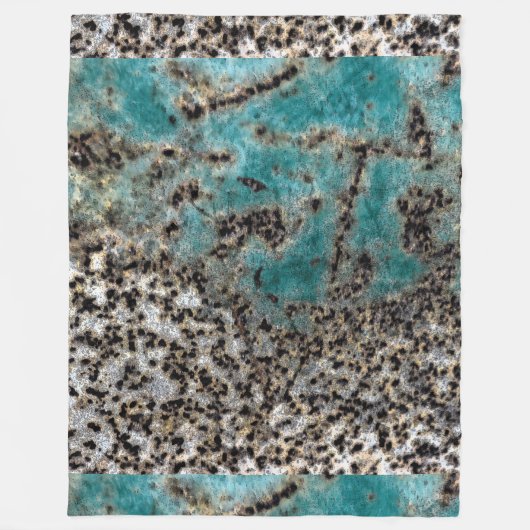 Couverture Polaire Conception de la rouille Turquoise antique (Devant)