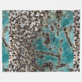 Couverture Polaire Conception de la rouille Turquoise antique (Devant (Horizontal))