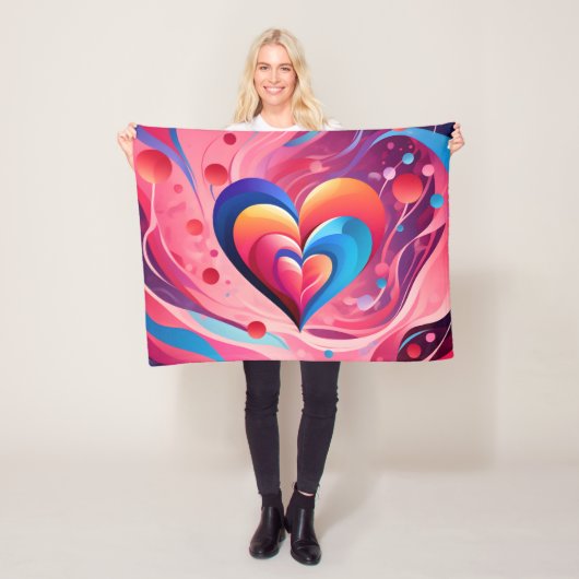 Couverture Polaire Conception de la Saint Valentin (En situation)