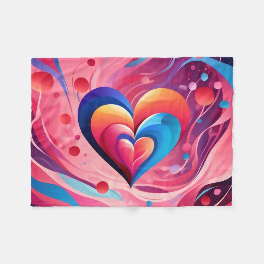 Couverture Polaire Conception de la Saint Valentin (Devant (Horizontal))