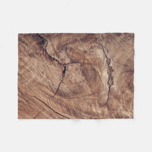 Couverture Polaire Conception de la texture du grain de bois rustique (Devant (Horizontal))