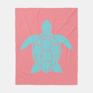 Couverture Polaire Conception de la tortue marine dans Ocean Vert ble