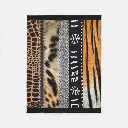 Couverture Polaire Conception de la tribu africaine Abstraite 2 (Devant)