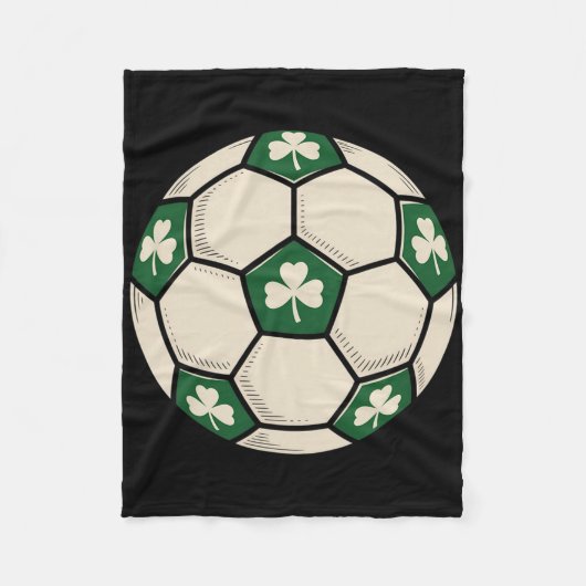 Couverture Polaire Conception de Ll Patrick de football de trèfle irl (Devant)