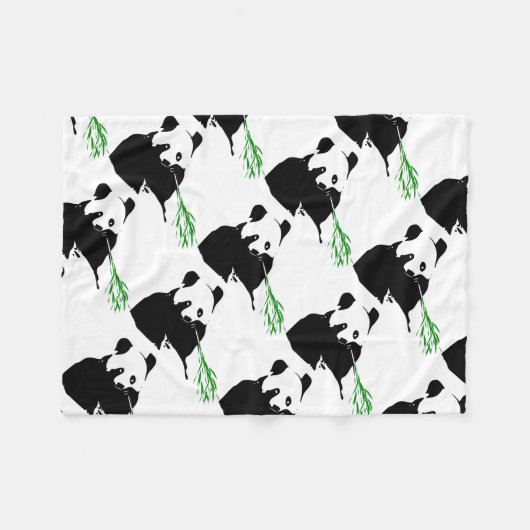 Couverture Polaire Conception de l'ours Panda. (Devant (Horizontal))
