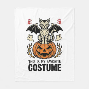 Couverture Polaire Conception de maillot de costume de chat de pumpki
