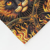Couverture Polaire Conception de Mandala de chat de feu mystique (Coin)