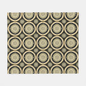 Couverture Polaire Conception de mandala doré intricate (Devant (Horizontal))