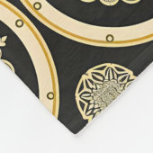 Couverture Polaire Conception de mandala doré intricate (Coin)
