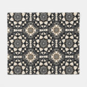 Couverture Polaire Conception de mandala floral orné (Devant (Horizontal))