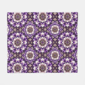 Couverture Polaire Conception de mandala floral orné (Devant (Horizontal))