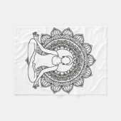 Couverture Polaire Conception de mandala yoga méditation posture mind (Devant (Horizontal))