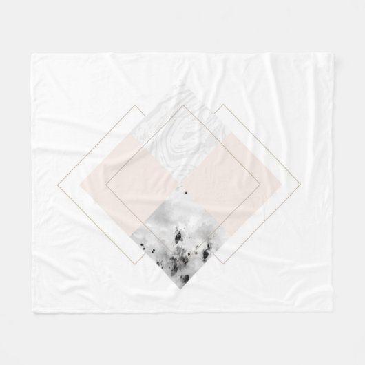 Couverture Polaire Conception de marbre géométrique (Devant (Horizontal))