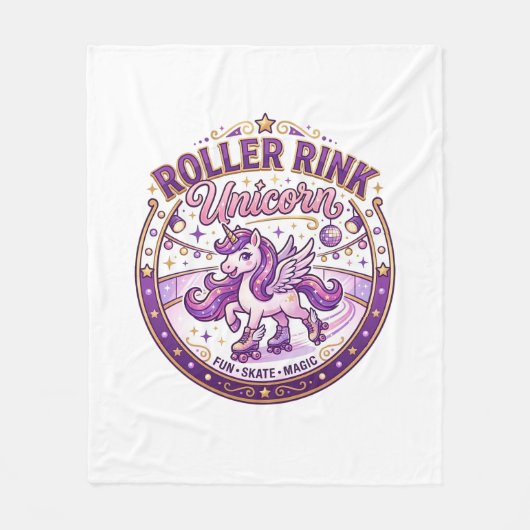 Couverture Polaire Conception de merch prête pour POD Licorne Roller (Devant)