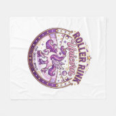 Couverture Polaire Conception de merch prête pour POD Licorne Roller (Devant (Horizontal))