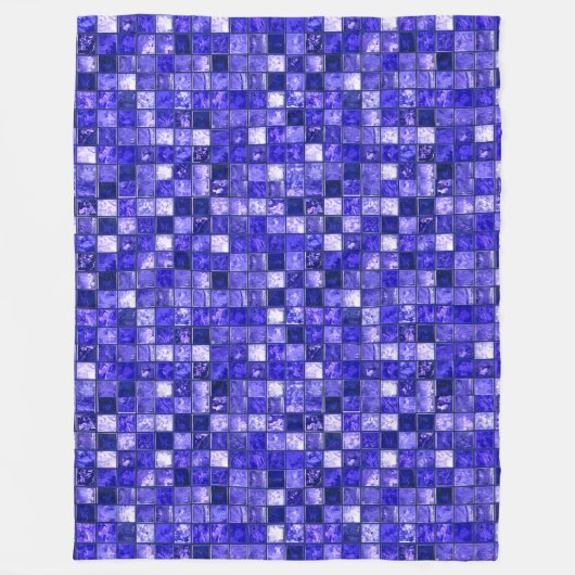 Couverture Polaire Conception de mosaïque bleue abstraite avec textur (Devant)