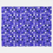 Couverture Polaire Conception de mosaïque bleue abstraite avec textur (Devant (Horizontal))