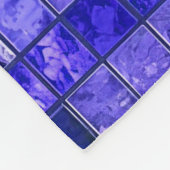 Couverture Polaire Conception de mosaïque bleue abstraite avec textur (Coin)