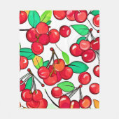 Couverture Polaire Conception de motif cerise (Devant)