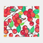 Couverture Polaire Conception de motif cerise (Devant (Horizontal))
