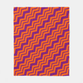 Couverture Polaire Conception de motif chevron orange et violet (Devant)