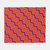 Couverture Polaire Conception de motif chevron orange et violet (Devant (Horizontal))
