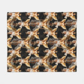 Couverture Polaire Conception de motif d'anges dorés célestes (Devant (Horizontal))