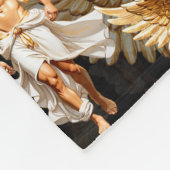 Couverture Polaire Conception de motif d'anges dorés célestes (Coin)