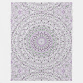 Couverture Polaire Conception de motif de mandala lavande et vert (Devant)