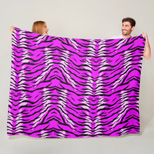 Couverture Polaire Conception de motif de peau de tigre violet 