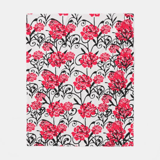 Couverture Polaire Conception de motif d'illustration florale de fleu (Devant)