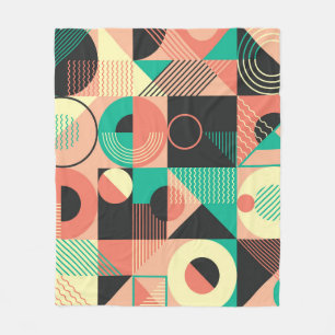 Couverture Polaire Conception de Motif géométrique rétro