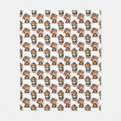 Couverture Polaire Conception de motif singe blanc  (Devant)