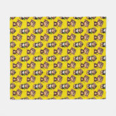 Couverture Polaire Conception de motif singe jaune (Devant (Horizontal))