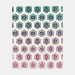 Couverture Polaire Conception de motifs floraux géométriques - Pop Ar