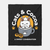 Couverture Polaire Conception de Mug de vacances avec Cosy Cat et Paw (Devant)